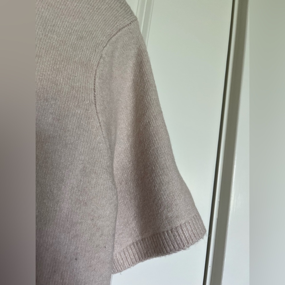 LOFT Sweater Short Sleeve in Palest Pink SZ M - Picture 4 of 7